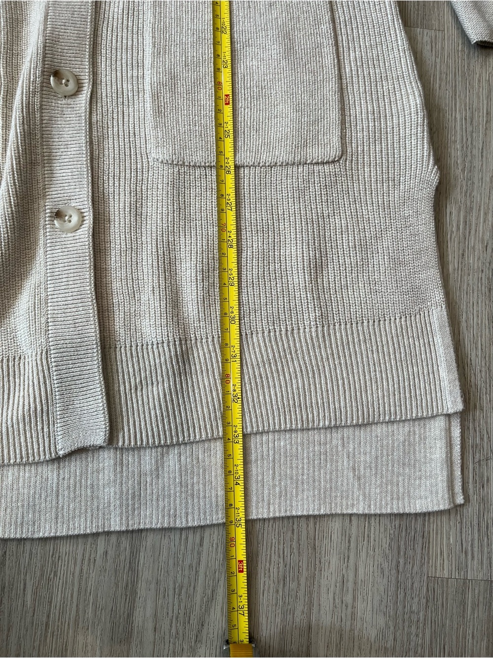 NWT. J. Jill longline cardigan sweater V-neck Rib Knit. Oatmeal. Size XS - Picture 5 of 10
